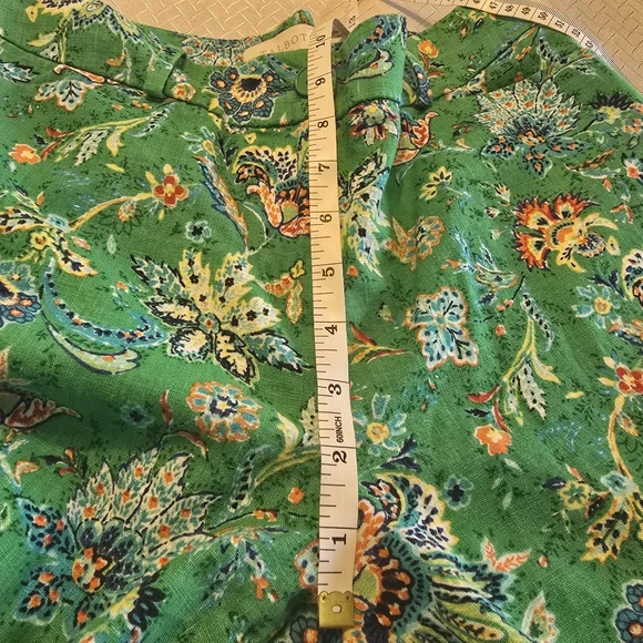 Talbots Green Floral Linen Blend Shorts Women’s Size 4 High Rise Summer - Picture 10 of 10